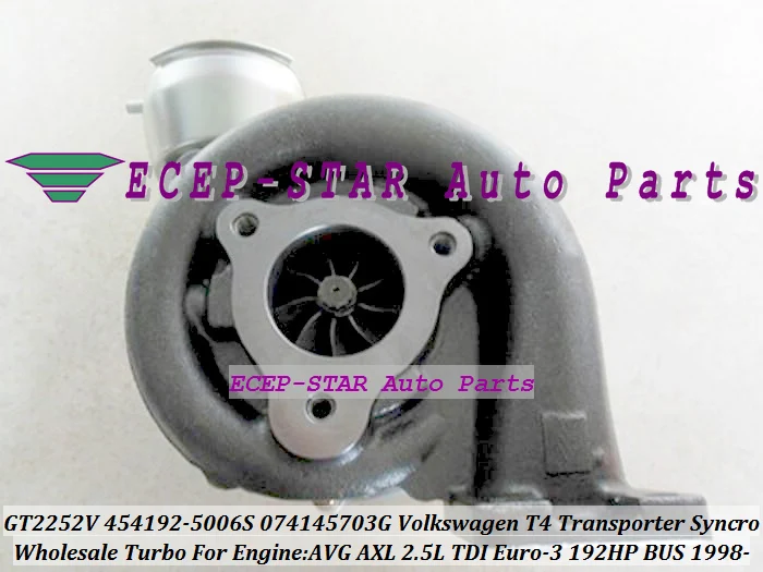 GT2252V 454192 454192-5006S 074145703G Turbo турбонагнетатель для Volkswagen VW T4 автобусный транспортер