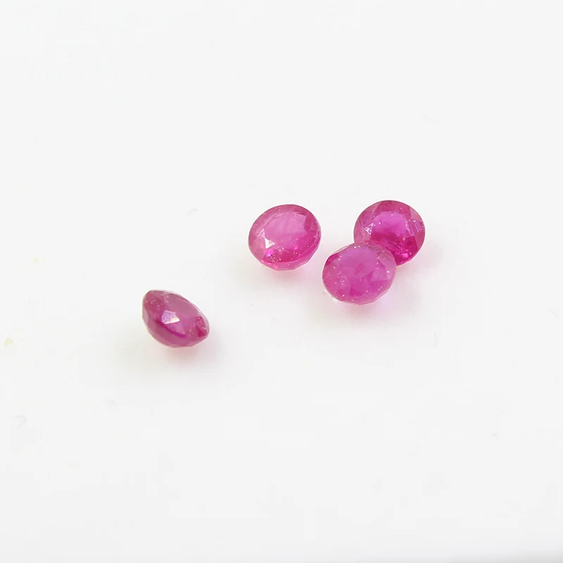 Натуральный рубин 3 мм незакрепленный драгоценный камень для украшений сделай