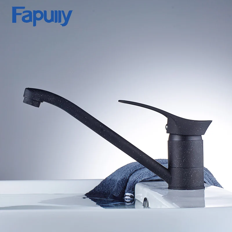 

Fapully смеситель для кухни, водосберегающий полированный белый смеситель для раковины, латунный кран для раковины, водопроводный кран 258-33HGYB