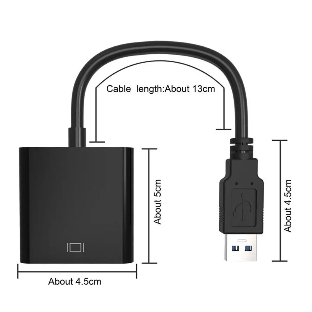 10 шт. Высокое качество USB 3 0 к VGA Мульти-дисплей адаптер конвертер Внешний
