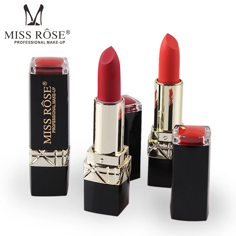 Матовая губная Помада Косметическая водостойкая длительный пигмент Miss Rose 6 цветов губная помада телесного красного цвета телесного цвета Увлажняющая губная помада бархат