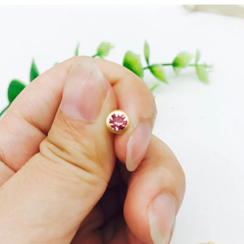 40 шт./упак. 6 мм имитация заклепки с алмазами ручной работы DIY аксессуары для одежды шляпа сумка художественная декорация заклепки дрель ногтей жемчужные заклепки