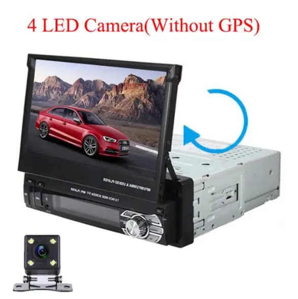 4LED Camera(No GPS) Podofo автомобильный аудио " HD Автомобильный MP5 плеер gps Авторадио 2Din сенсорный экран Авто Радио Видео Стерео Мультимедиа Bluetooth/FM/MP5/USB/AUX - Цвет: 4LED Camera(No GPS)
