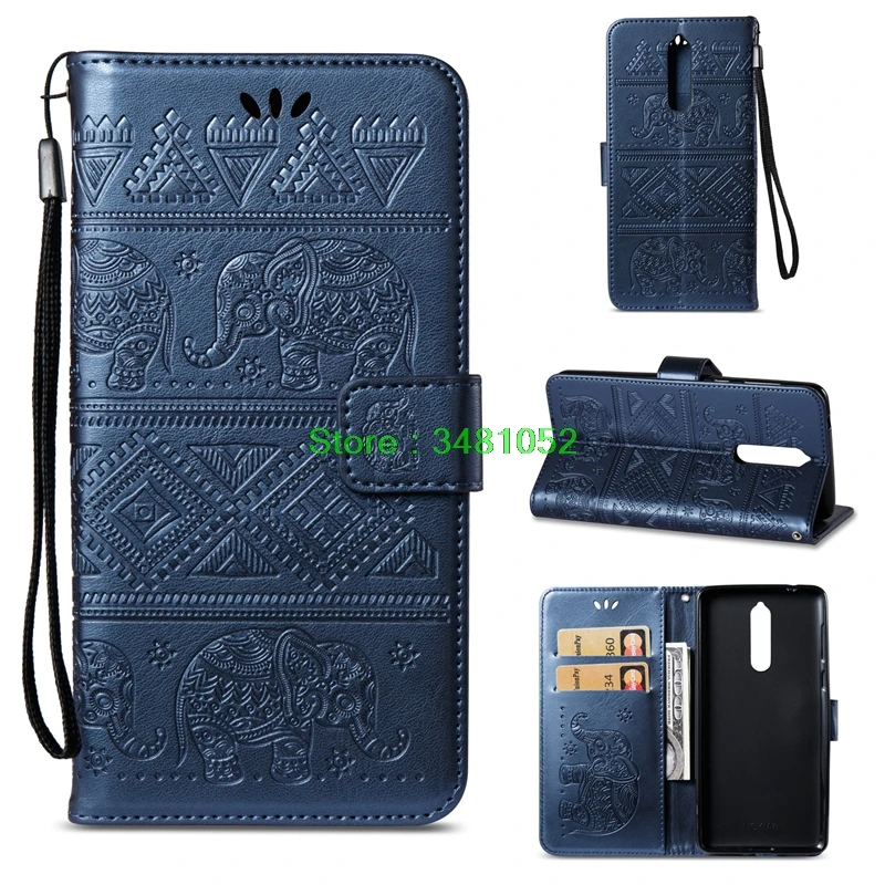 Флип Elephant Coque для Nokia 8 Dual чехол Ретро кошелек Искусственная кожа ТПУ Nokia8 TA-1004 ta- 1012