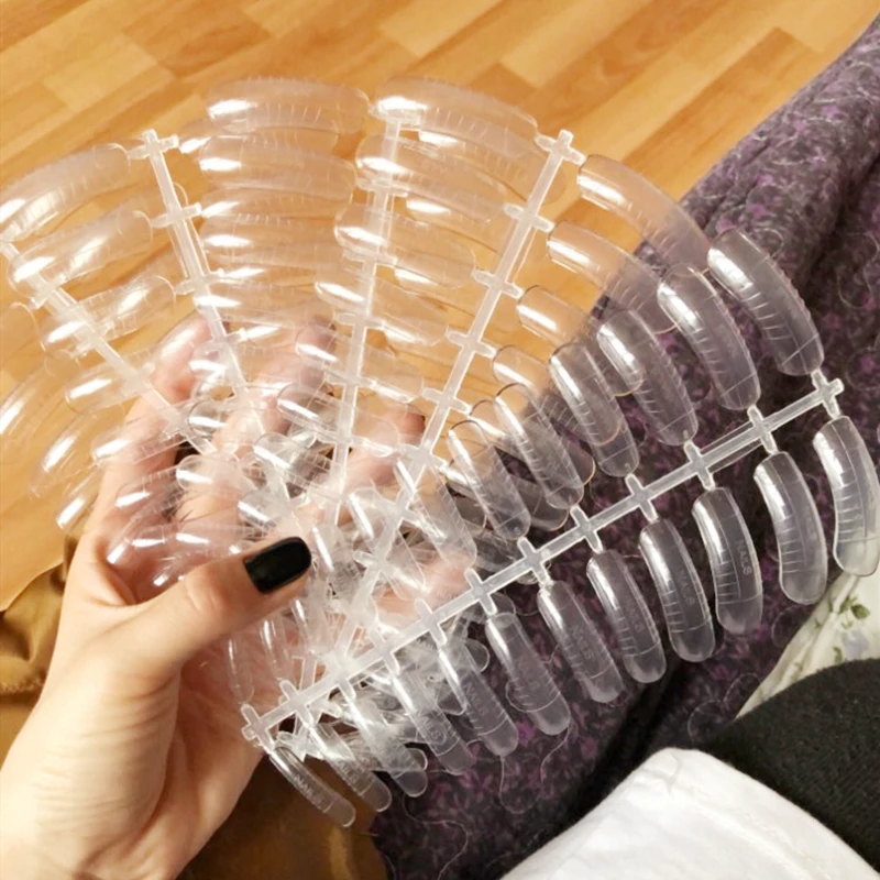 120 шт./лот накладные ногти прозрачный Французский полное покрытие акриловые