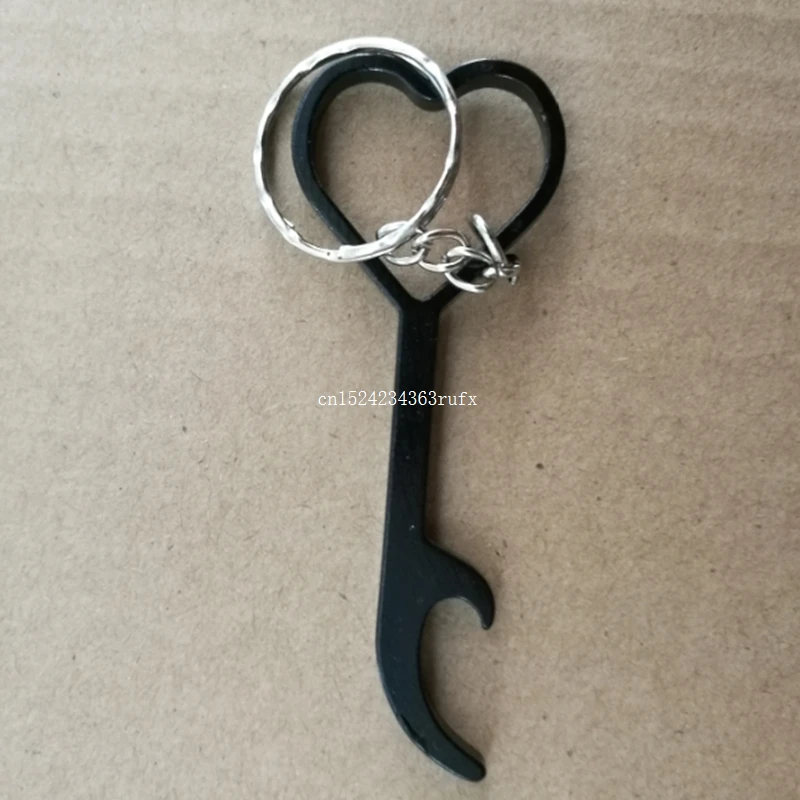 100 шт. милый брелок в форме сердца для открывания бутылок ключей Портативный