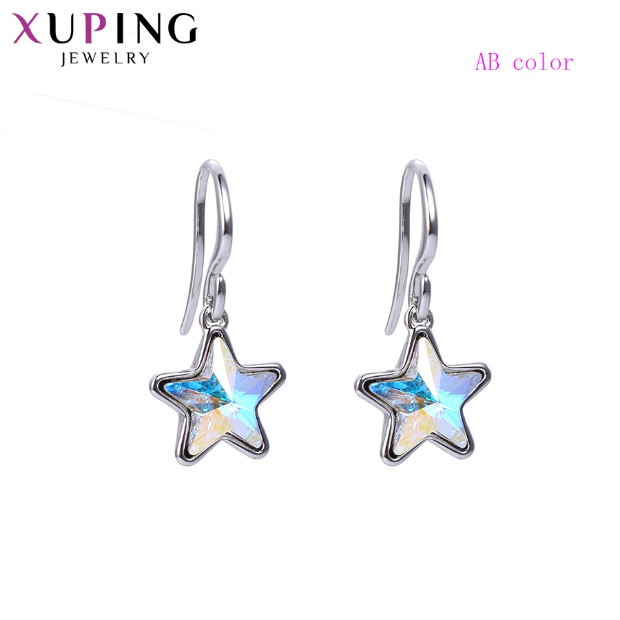 11 серьги в стиле Звезд Xuping Разноцветные кристаллы от Swarovski элегантные ювелирные