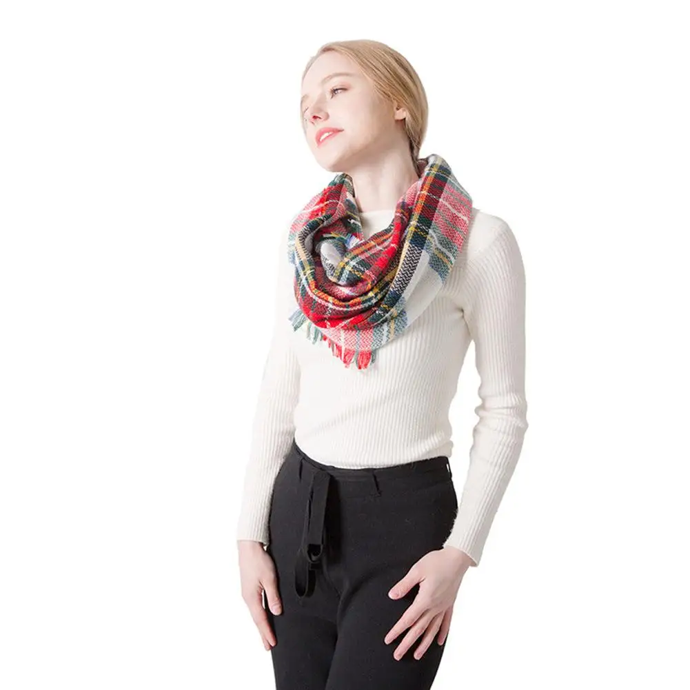 2018 New Winter Scarf Fashion Women Luxury Plaid Faux Cashmere Scarves Bandana Shawl Bufanda Wholesale 87*50CM | Аксессуары для