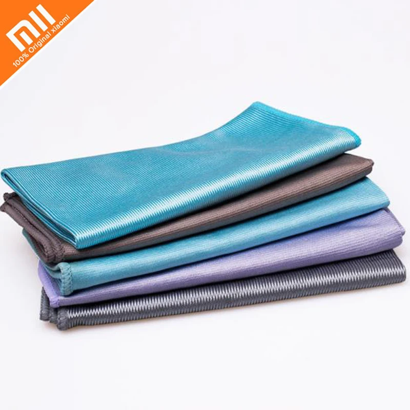 5 штук xiaomi mija тонкие волокна Бесшовные Чистящие коврики кухня тряпка