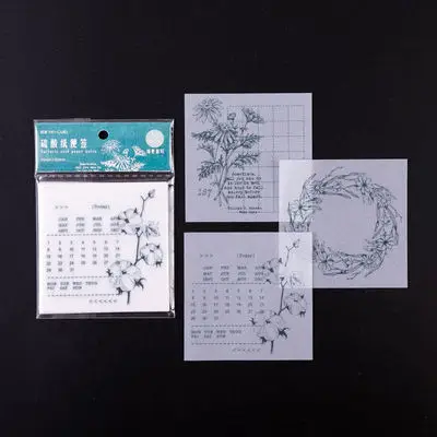 lv ye tian ting Креативный Ретро полупрозрачный блокнот для заметок Липкие заметки для заметок записные книжки канцелярские бумажные стикеры школьные принадлежности - Color: lv ye tian ting