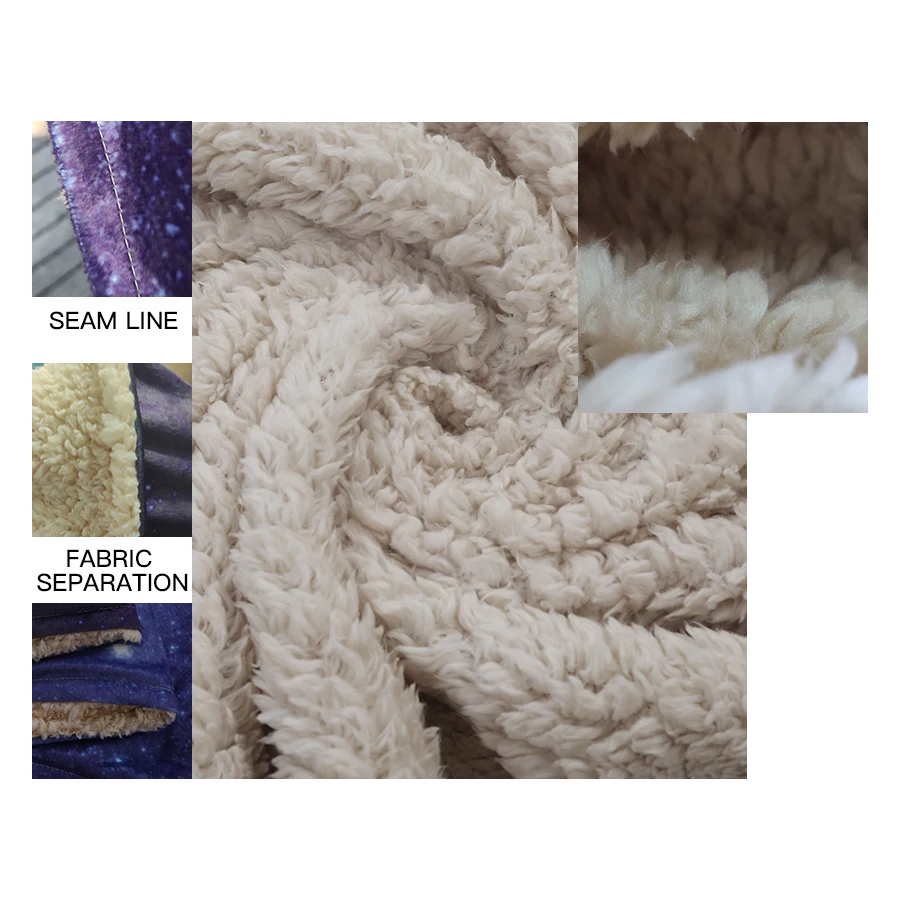 GNORRIS Oversized Famil Lambskin 3D Print Super Soft Warm Throw Blanket Unicorn Sofa Lazy Bedding Cloak |