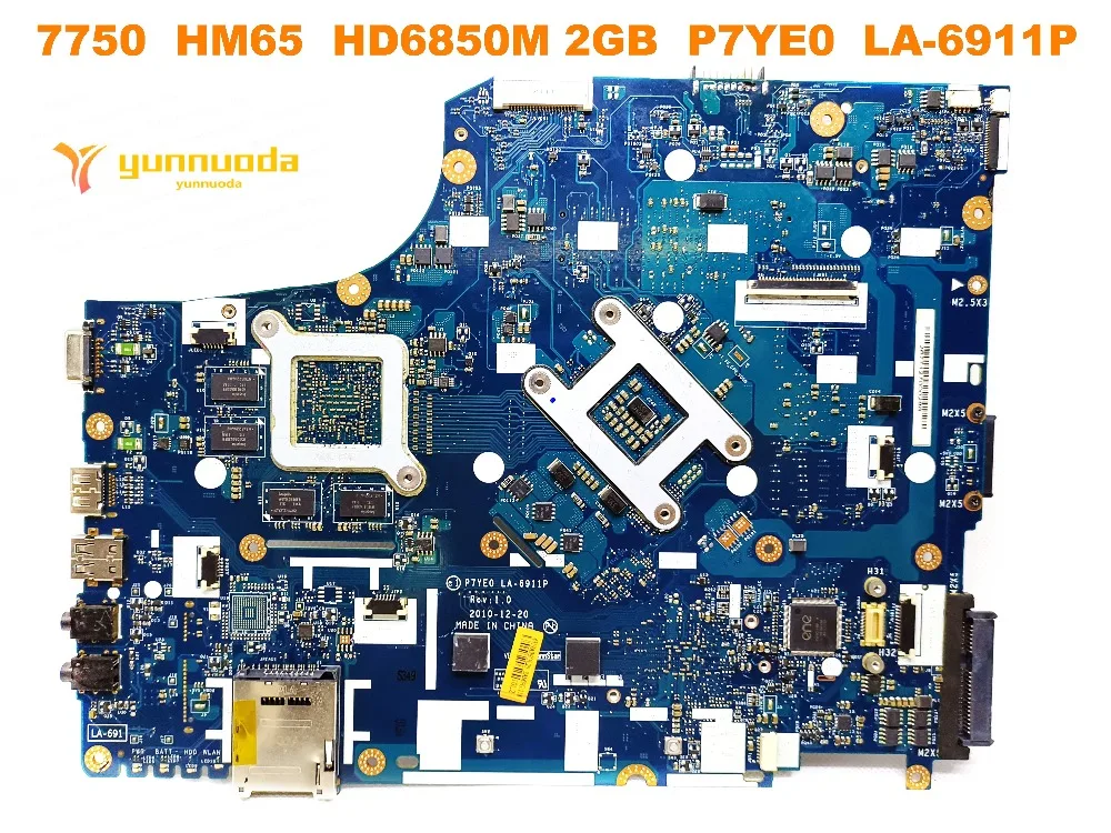 Оригинальная материнская плата для ноутбука acer 7750 HM65 HD6850M 2 Гб P7YE0 фото