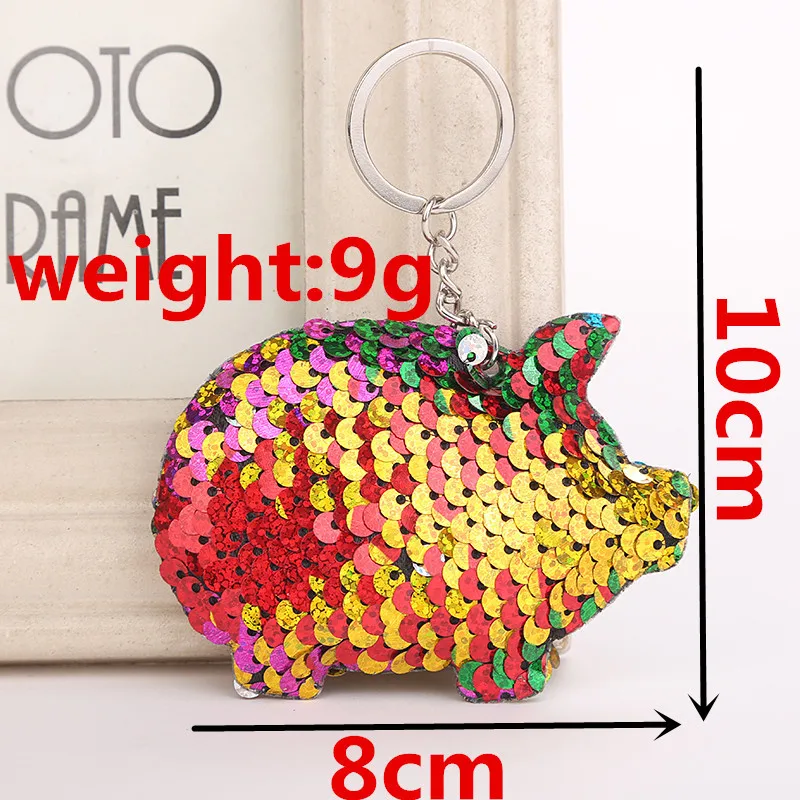 Брелок/в форме милых животных свиней для машины сумки брелки ключей с блестками
