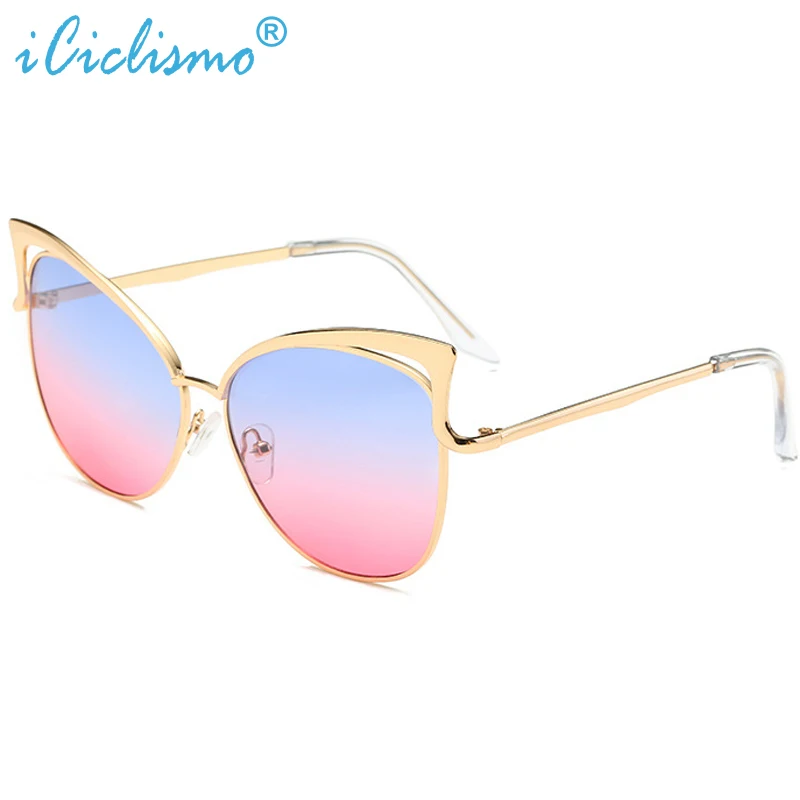 Очки солнцезащитные женские кошачий глаз модные брендовые дизайнерские ретро
