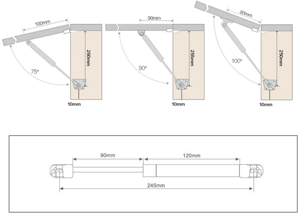 Практичная петля газовая опора гидравлический стержень аксессуары для мебели