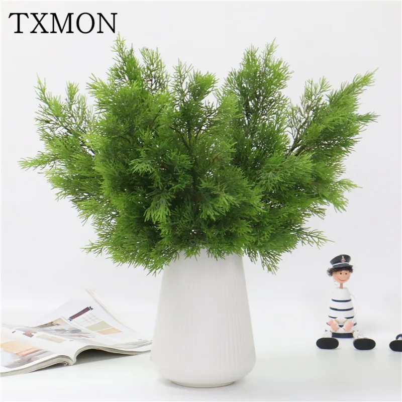 Имитация листьев кипариса 50 см пластиковые искусственные цветы декоративные