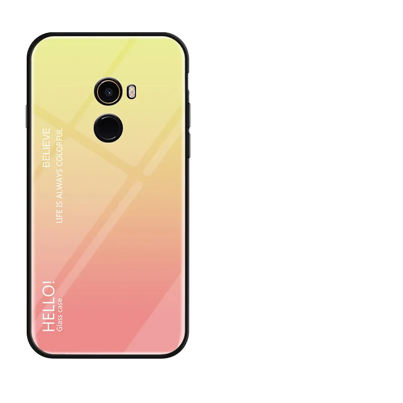 gold pink Чехол Toraise для Fundas Xiaomi mi x 2 Чехол Xiaomi mi x 2 откидная крышка Закаленное стекло градиентная задняя крышка для Xiaomi mi Mix 2 5,99 - Цвет: gold pink