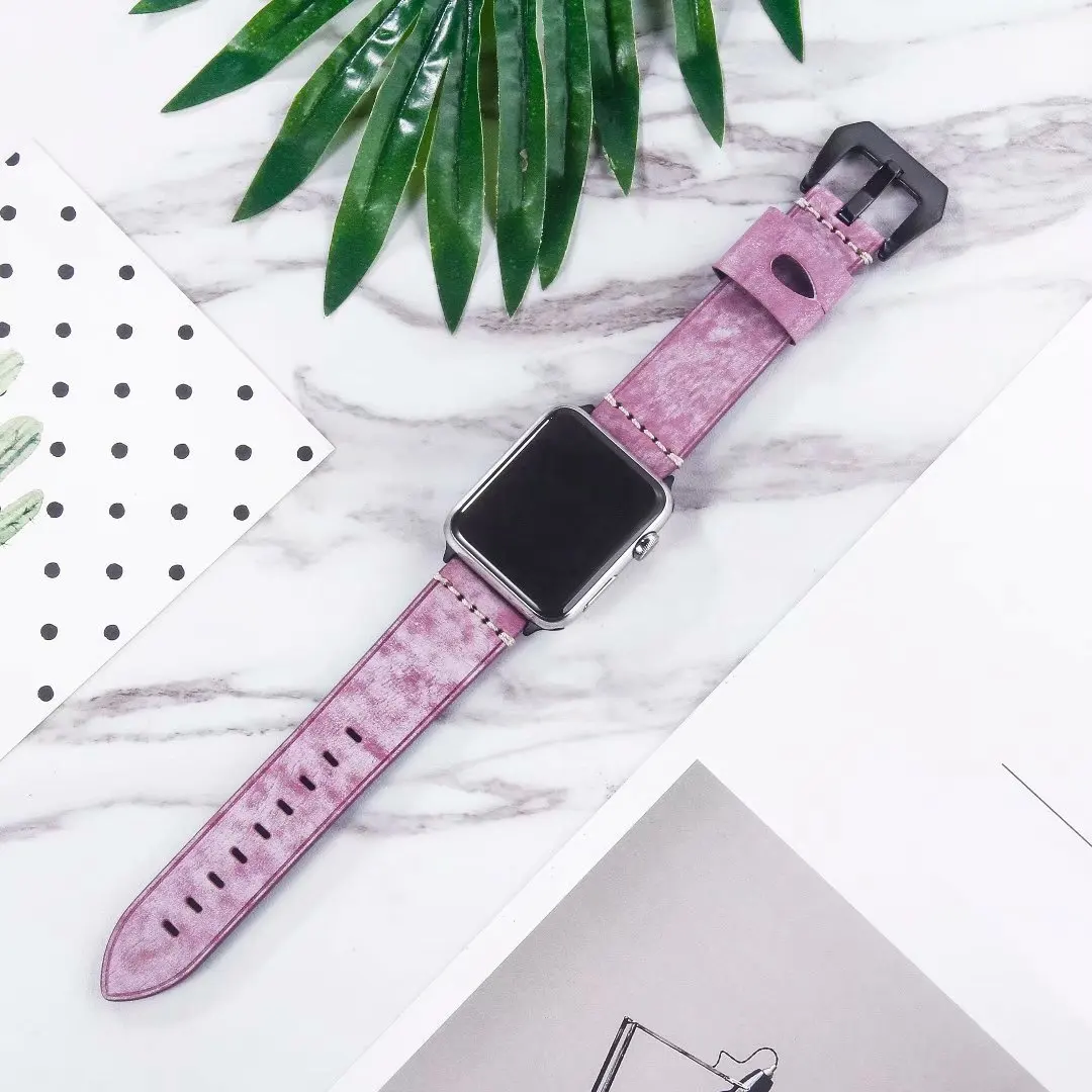 Для Apple Watch band 38/40 42/44 кожаный ремешок сменный Браслет для iwatch ремешок серии 1 2 3 4 серия 5