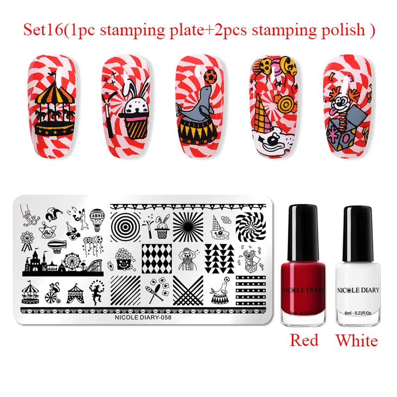 Set 22 NICOLE дневник ногтей штамповки пластины прозрачный желе штамп скребок цветок лист пластина с изображениями для нейл-арта штамповки Лаки - Цвет: Set 22