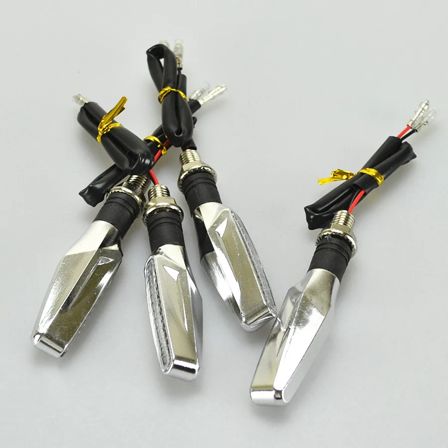 Универсальный хромированный светодиодный светильник для мотоцикла с 12