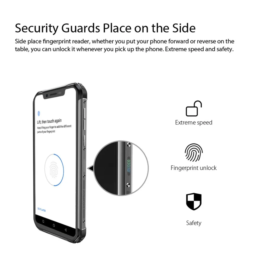 Blackview BV9600 водонепроницаемый мобильный телефон Helio P70 Android 9,0 4 Гб ОЗУ 64 Гб ПЗУ 6,2" 19:9 AMOLED 5580 мАч прочный смартфон