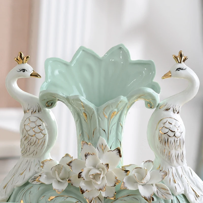 Современный минималистичный керамический павлин ваза фигурка Декор креативная