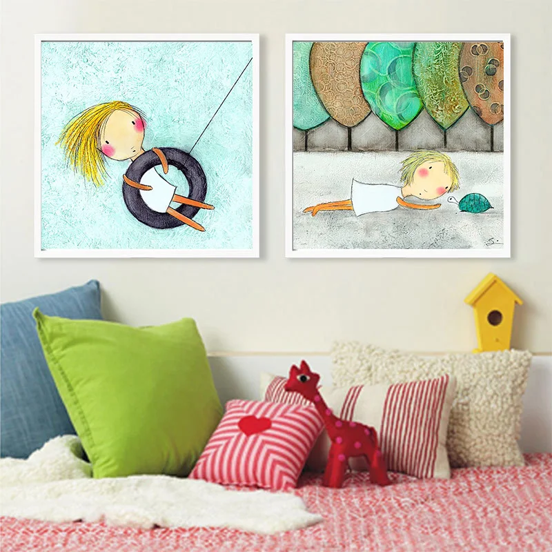 Мультяшная фигурка в американском стиле Настенная картина плакат для домашнего