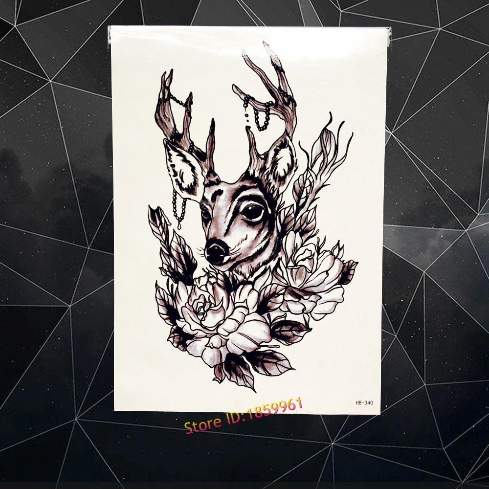 Водонепроницаемый уникальный красный лиса часы Временные татуировки стикер для