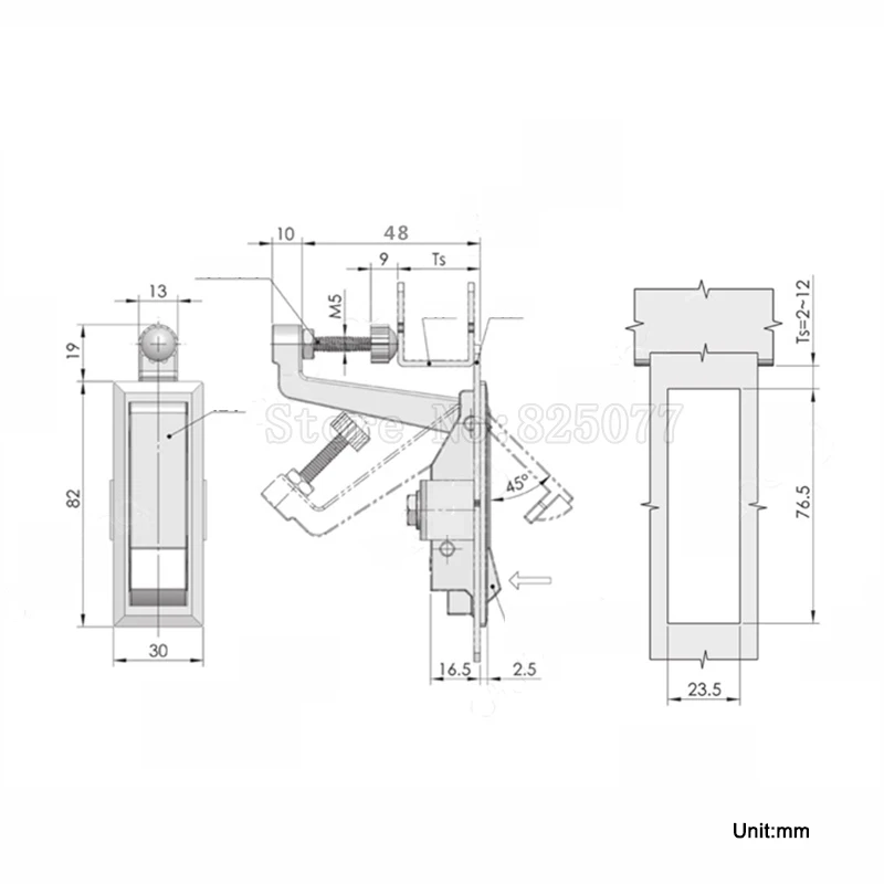 5 шт. оборудование для распыления блокировка металлической коробки плоский замок
