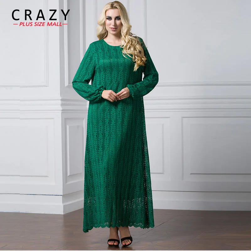 Размера плюс кружево платье L-7XL для женщин в винтажном стиле Цвет Черный Длинные