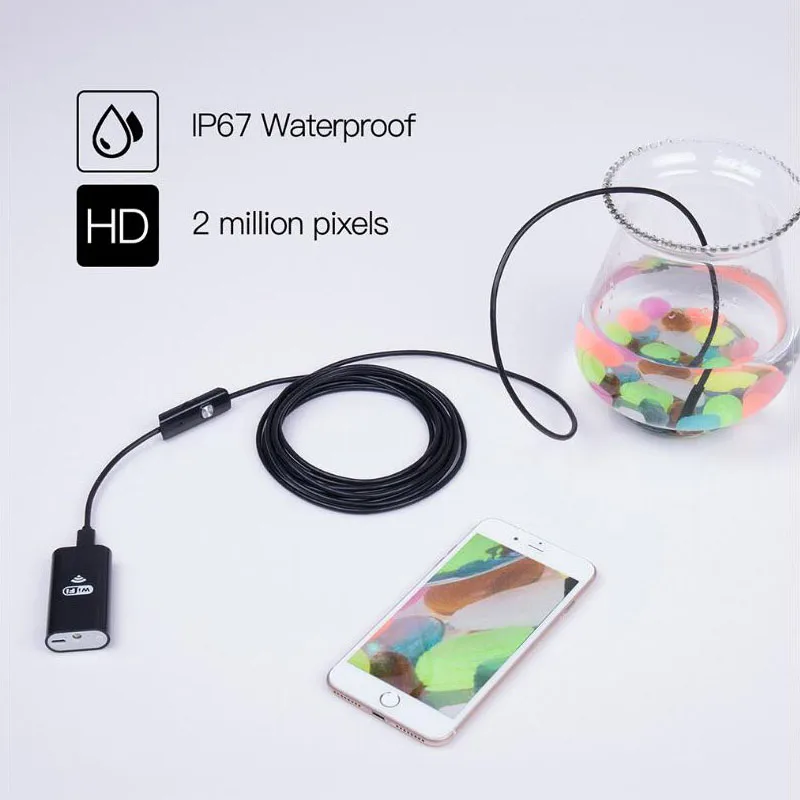 Камера-эндоскоп Водонепроницаемая 8 мм 2/3 5/5 м USB | Инструменты