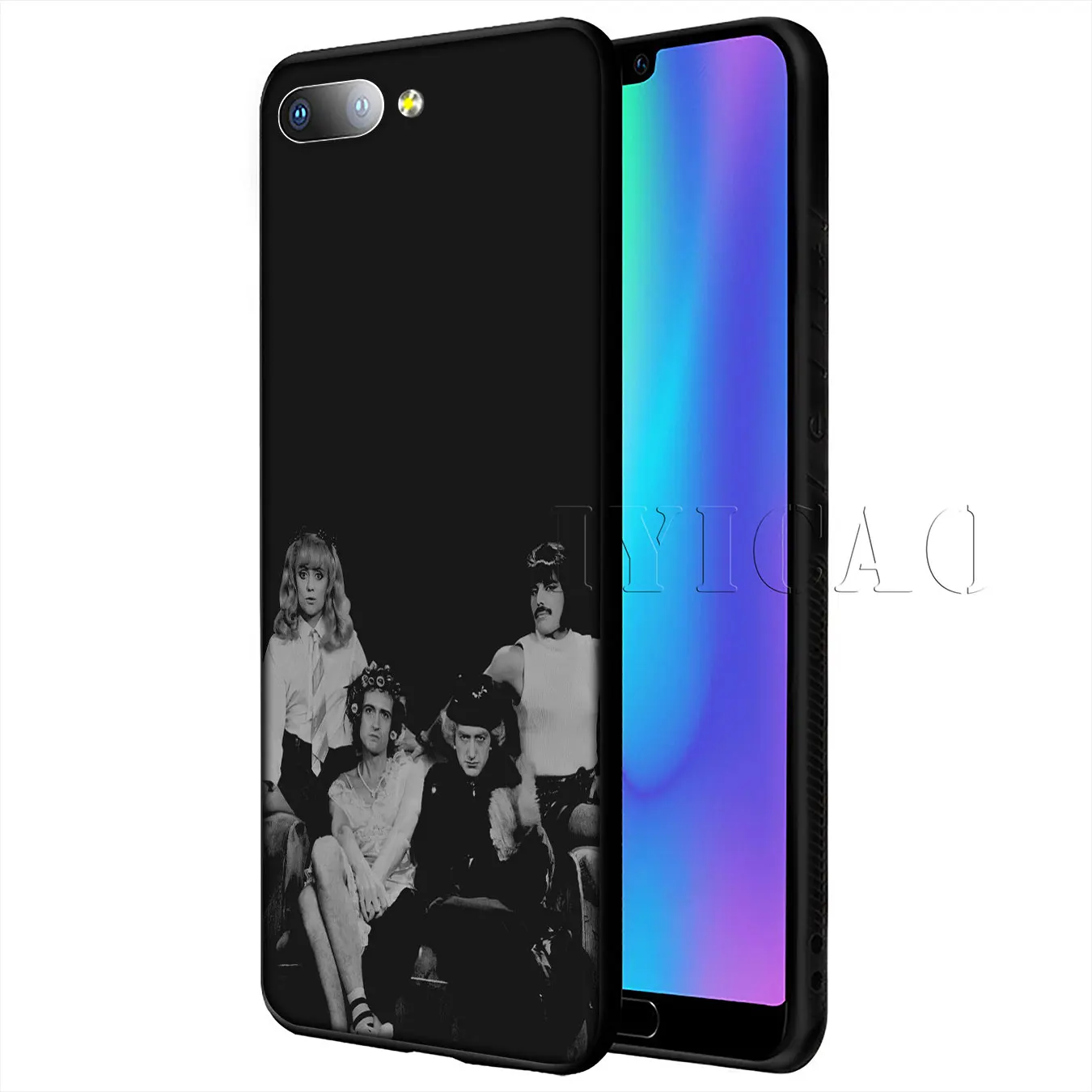 Жесткий Мягкий чехол IYICAO Queen Rock Group для Huawei P20 Pro P10 P8 P9 P30 Lite Mini 2017 P Smart 2019|Бамперы| |