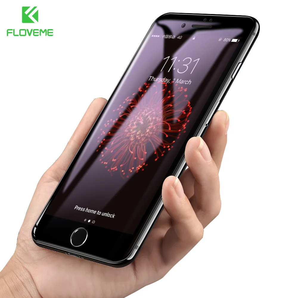 Закаленное стекло FLOVEME 9H для iPhone 8 7 plus защитные пленки защитная пленка из мягкого