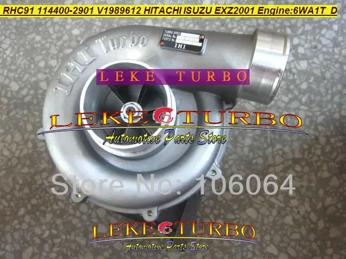 

Турбокомпрессор RHC91 114400-2901 V1989612 1144002901 для HITACHI EXZ2001, для ISUZU 6WA1T 6WA1 6WA1-T TURBINE LEKE