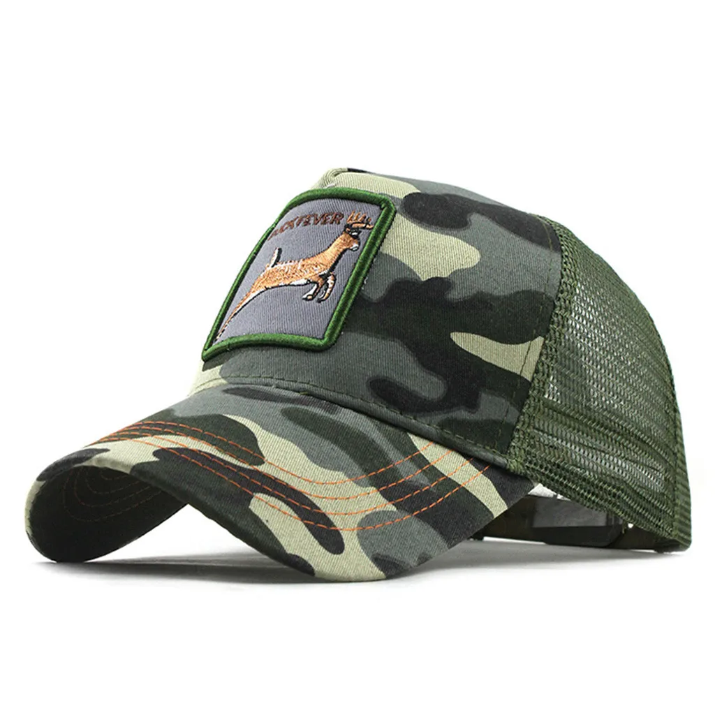 Camouflage Gorras de animales унисекс Открытый хлопок высокого качества животных кепки-бейсболки с вышивкой женские мужские шапки регулируемые gorra animales - Цвет: Camouflage
