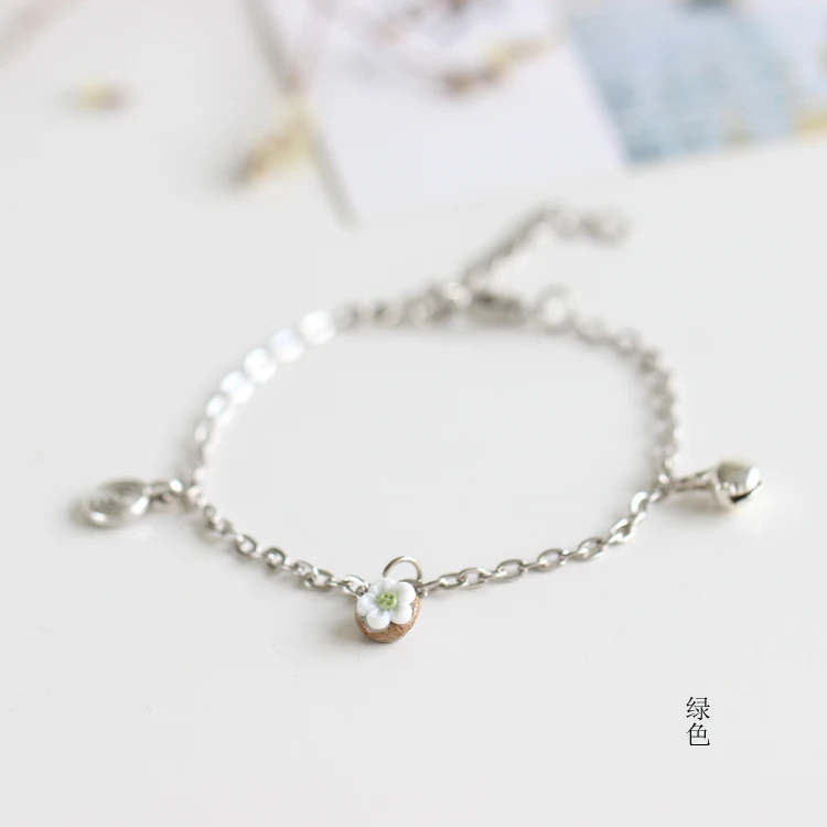 Популярный ручной разминающий керамический цветочный кулон и браслет из