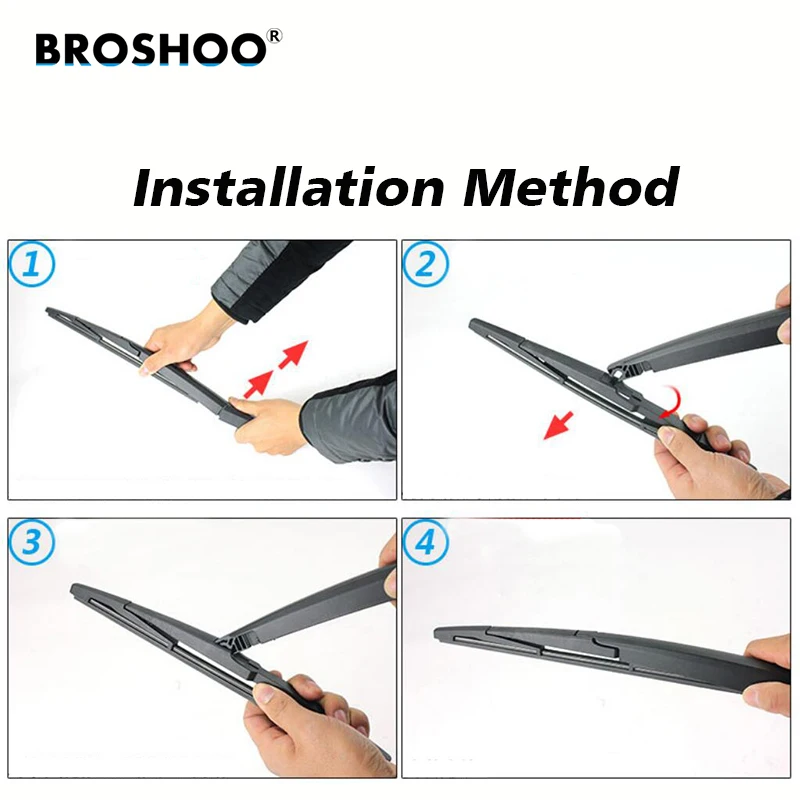 

BROSHOO Car Rear Wiper Blade Blades Back Windscreen Wiper Arm For Great Wall Florid Hatchback (2009-) 305mm Auto Styling