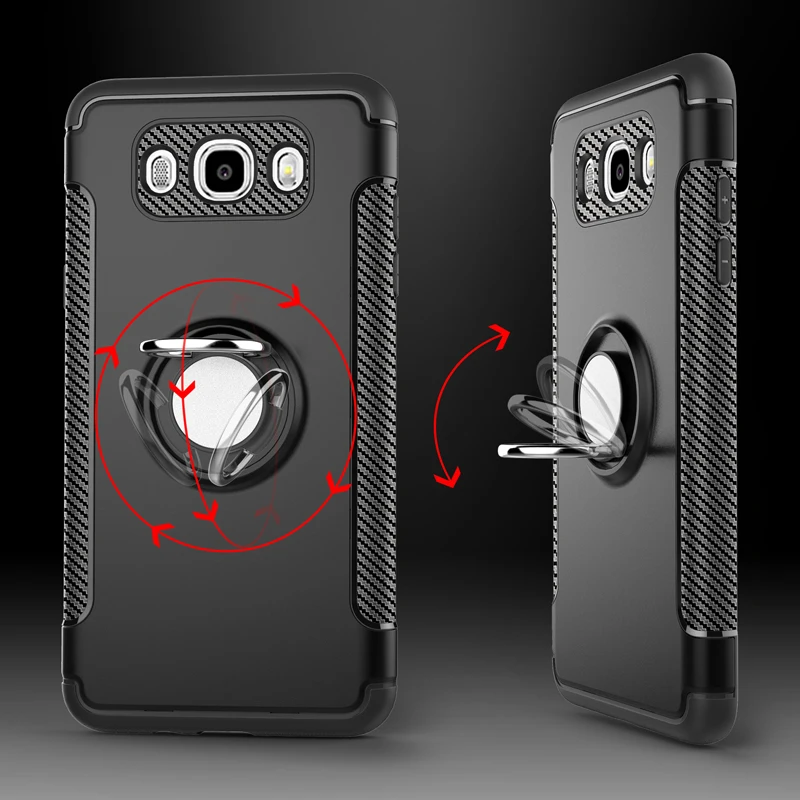 Для Samsung Galaxy J7 J5 J3 2016 чехол TPU + PC ударопрочный с кольцом-держателем для телефона