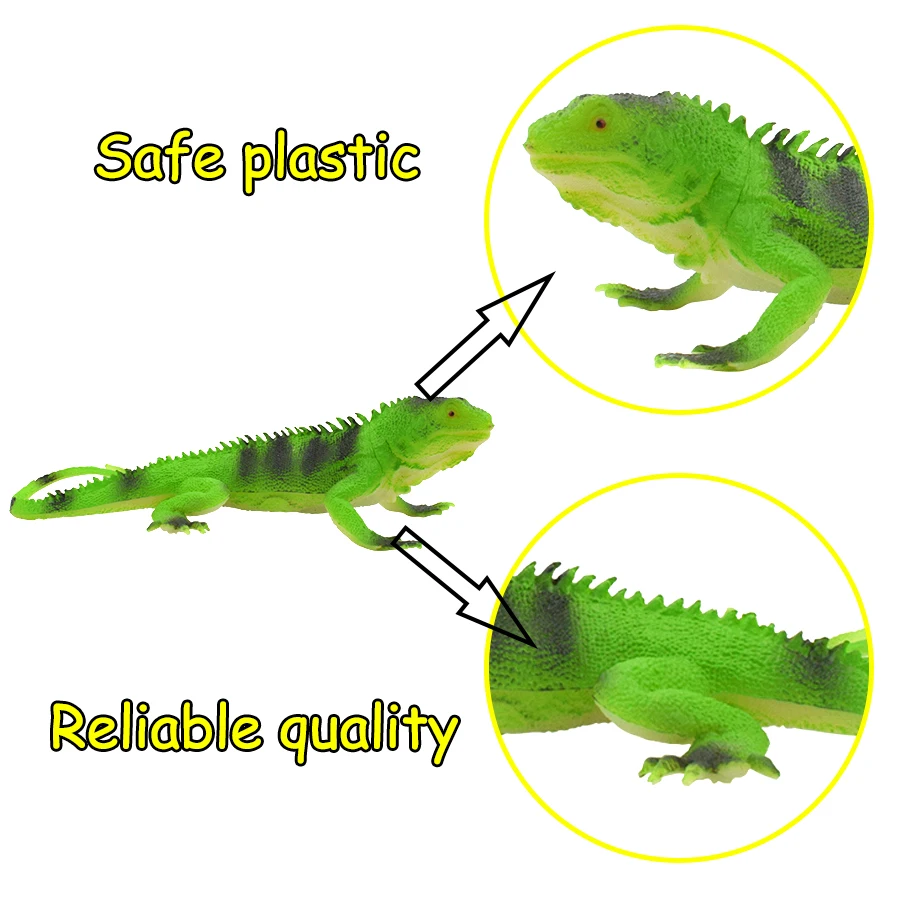 Фигурки ящериц 6 шт. пластиковые игрушки имитация рептилий дикие животные модель
