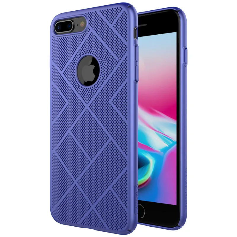 Для iphone 8 Plus Nillkin теплоотвод жесткая задняя ПК Матовая защитная Крышка Воздушный чехол Nilkin для iphone 8 Plus чехол для телефона - Цвет: Синий