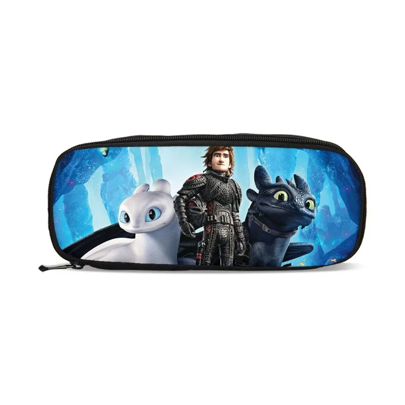 

Purse Cartoon How To Train Your Dragon Night Fury 3D Printing Pencil Bag For Boys Girls Pen Holder Pencil Pouch Pen Case Purse