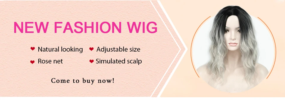 ValenWigs 1" натуральный эффектом деграде(переход от темного к парик коричневый смешанный светлые/Краска для волос, Серебряно-серый средняя часть Волнистые Синтетические волокна парики для Белый Черный Для женщин