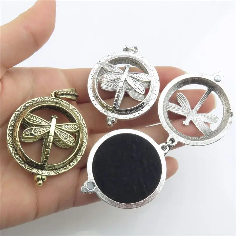 3 шт./лот разноцветные круглые полые животные Стрекоза медальон кулон ручной