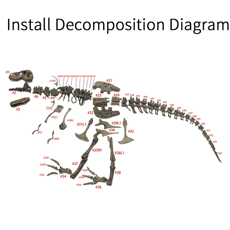 Большой динозавр Fossil череп игрушки модельки животных тираннозавр рекс собрать скелет модель предметы интерьера украшения