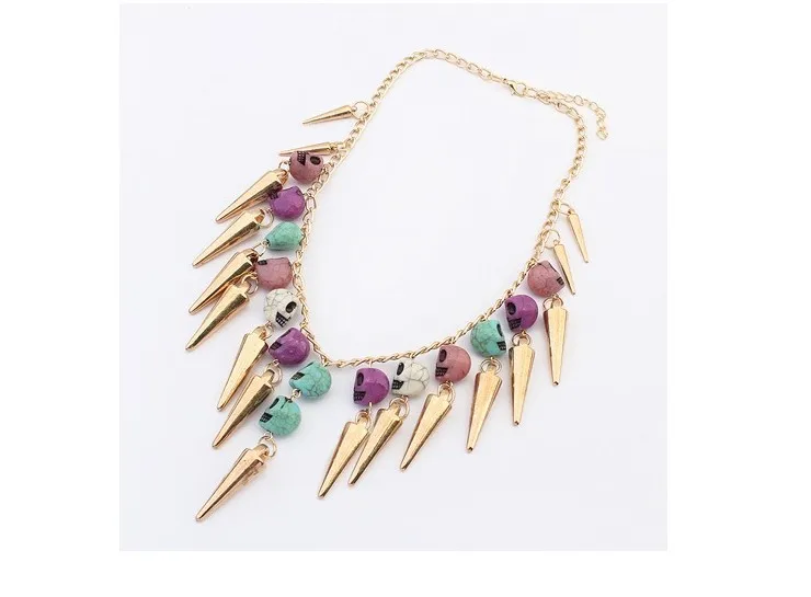 Специальная конструкция женщины череп стиль мода shourouk цепочка ожерелье себе