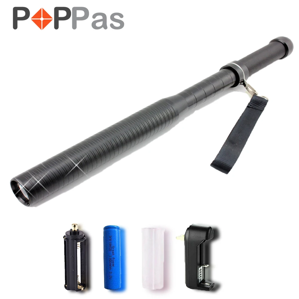 Qeepei Тактический 3 режима bat Zoom кри XP E Q5 чипы фонарик самооборона факел 2800LM 18650