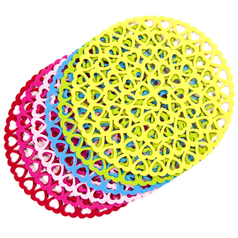 Нетканый Войлок ZYOKRA, 32 см, предварительно вырезанный круг в форме сердца, для самостоятельной сборки, для детского сада, класса, украшения для дома