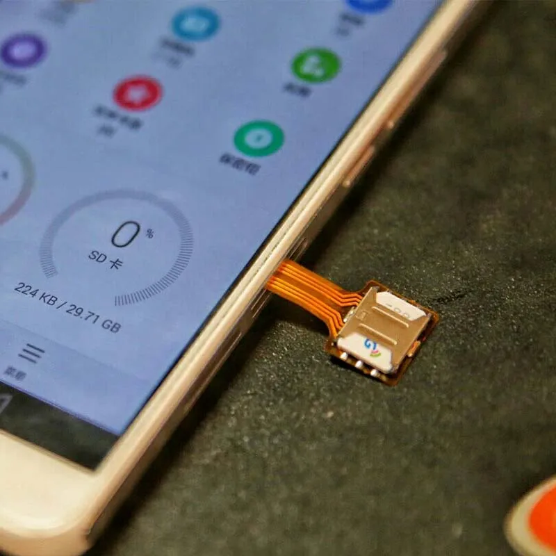 1 шт черный адаптер с двумя sim-картами для Android 2 Nano SIM NANO-SD конвертер карт памяти для XIAOMI REDMI NOTE 3 4 3s PRO