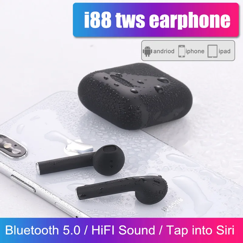 Новые i88 TWS беспроводные наушники мини размер Bluetooth 5 0 и 2 микрофона PK i12 tws i10 для