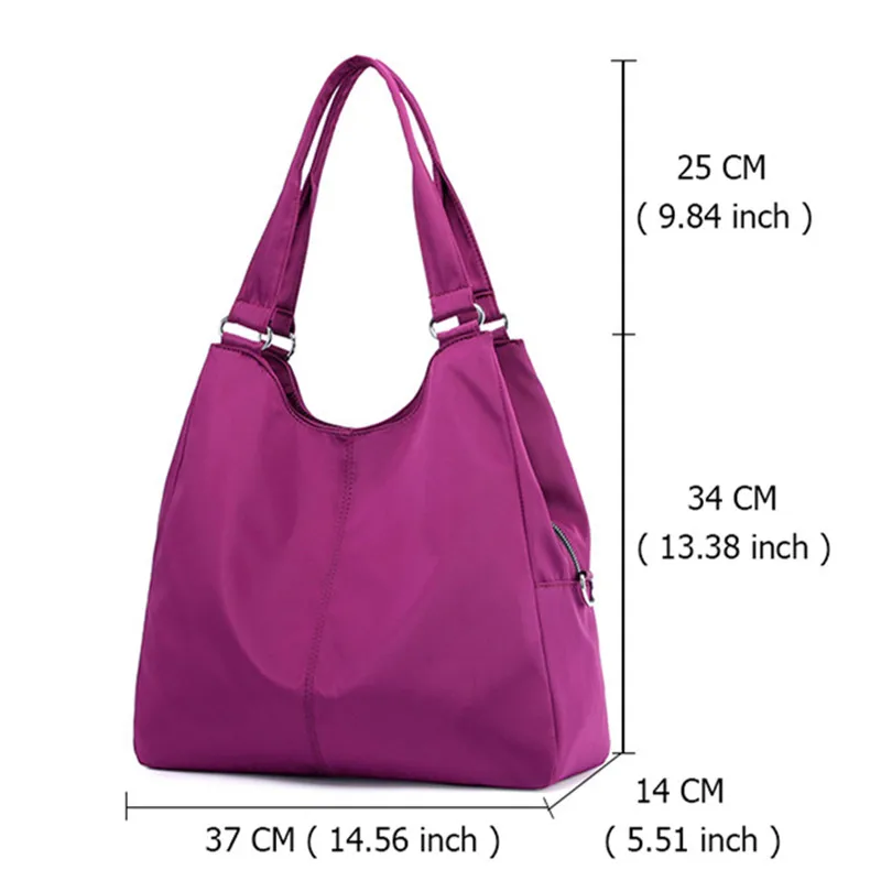 

Women Top-handle Shoulder Bag Lightweight Nylon Handbag Rainproof Female Casual Shopping Tote Crossbody Messenger Bags